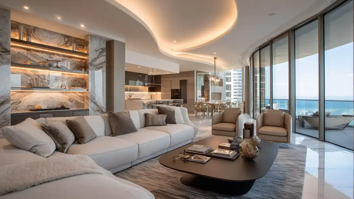 Ultra Luxury Modern Master Bedroom Interior in Bentley Residences Sunny Isles Beach by Natalia Neverko Design